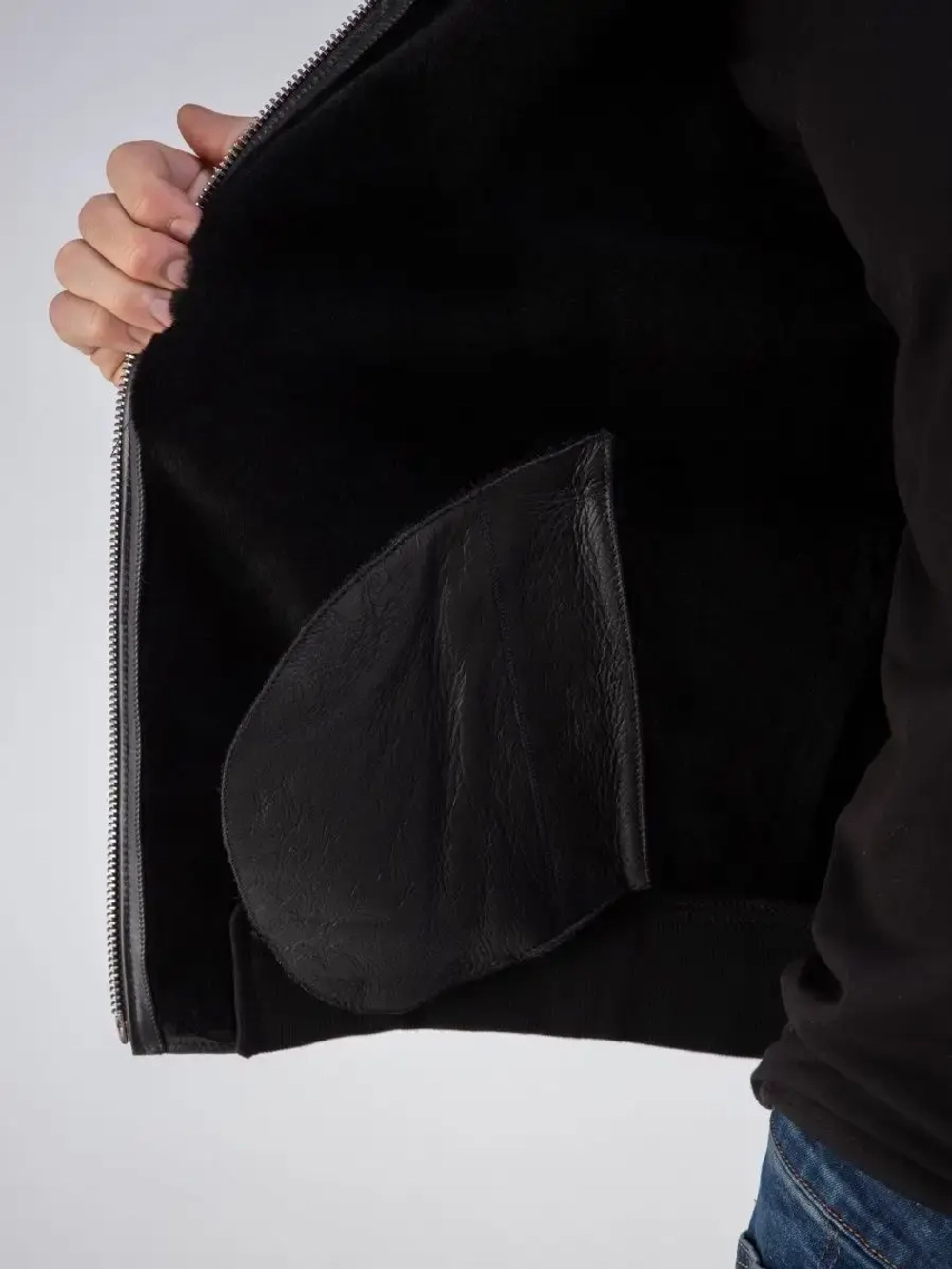 Дубленка мужская натуральная зимняя овчина бомбер Турция