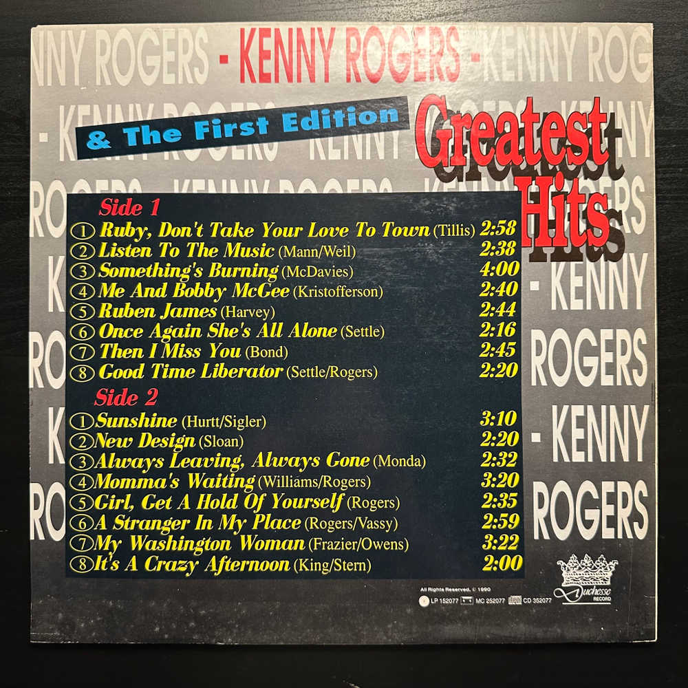 Kenny Rogers And The First Edition- Greatest Hits (Европа 1990г.)