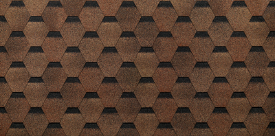 Гибкая черепица Eurasia, Шестигранник, Светло-коричневый