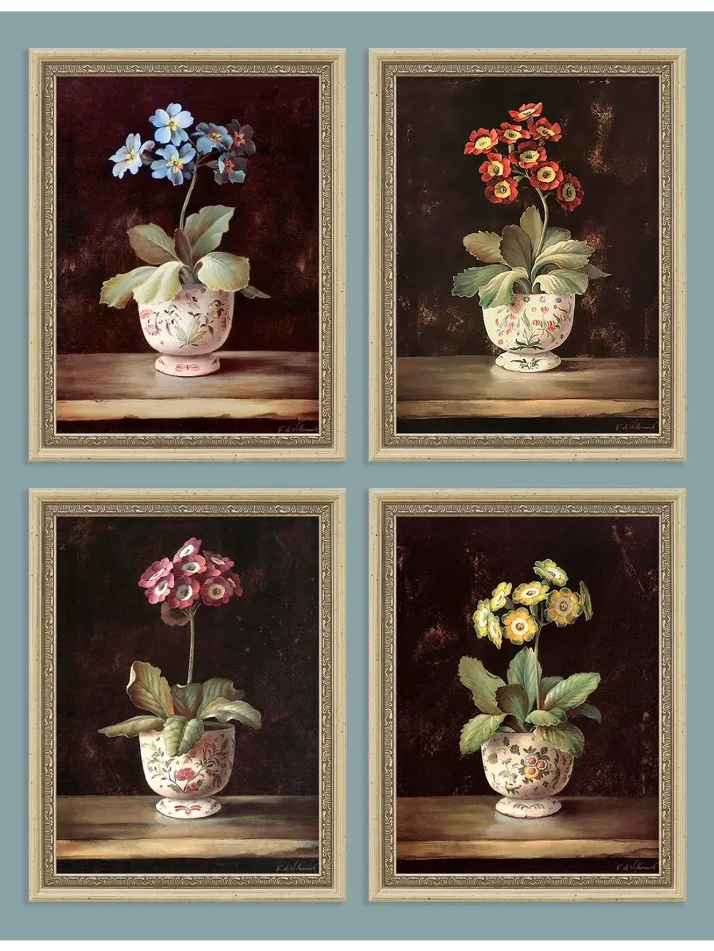 Картины на стену интерьерные 21*27 см 4 шт.