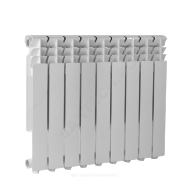 Радиатор алюминиевый Delta Plus 500 5 секций Qну=670 Вт RAL 9016 (белый) Ogint