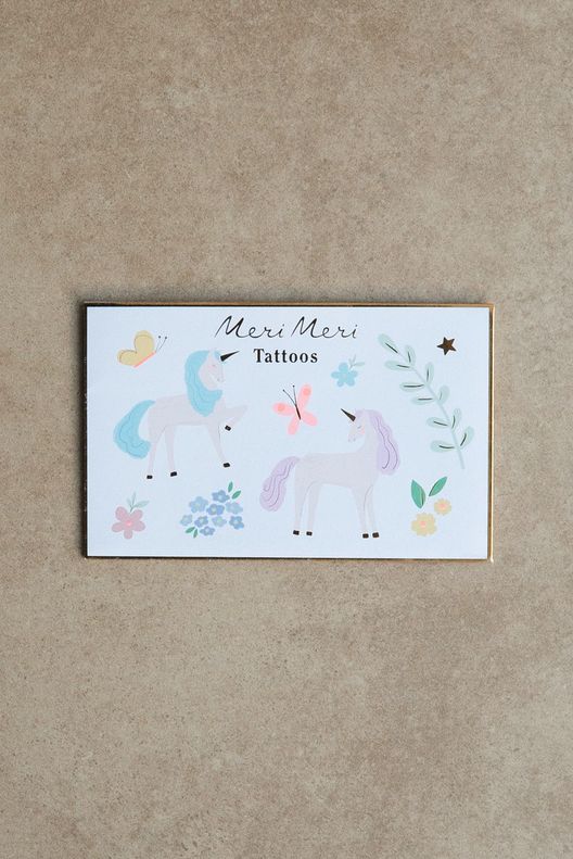 Переводные татуировки Луговой единорог (в наборе 20 шт) / Meri Meri