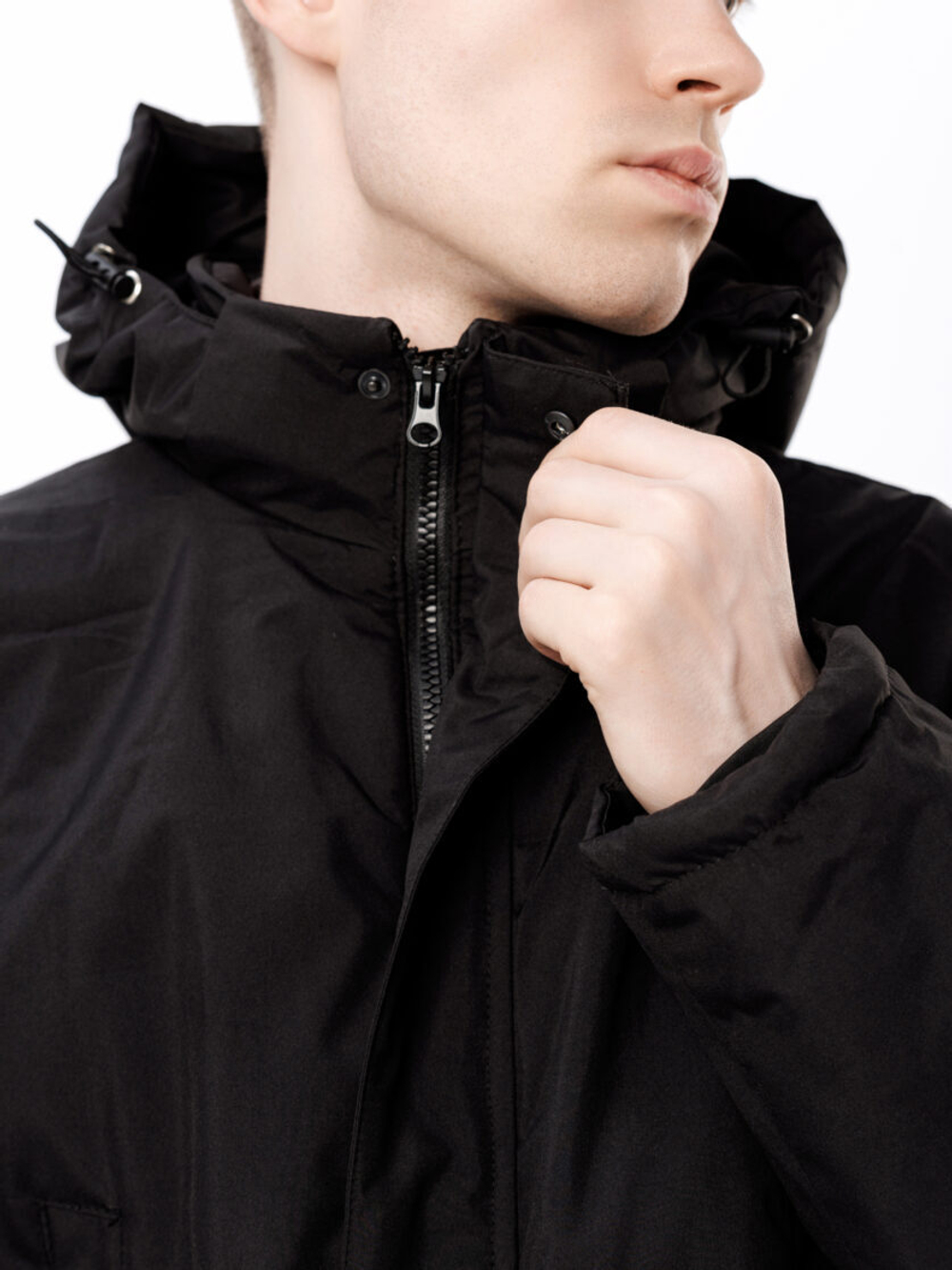 Куртка UNAFFECTED Down Hooded Parka Чёрный