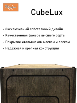 Ящик кейс органайзер для хранения до 100 виниловых пластинок (LUXCUBE01) дизайнерский покрытие масло цвет ДУБ