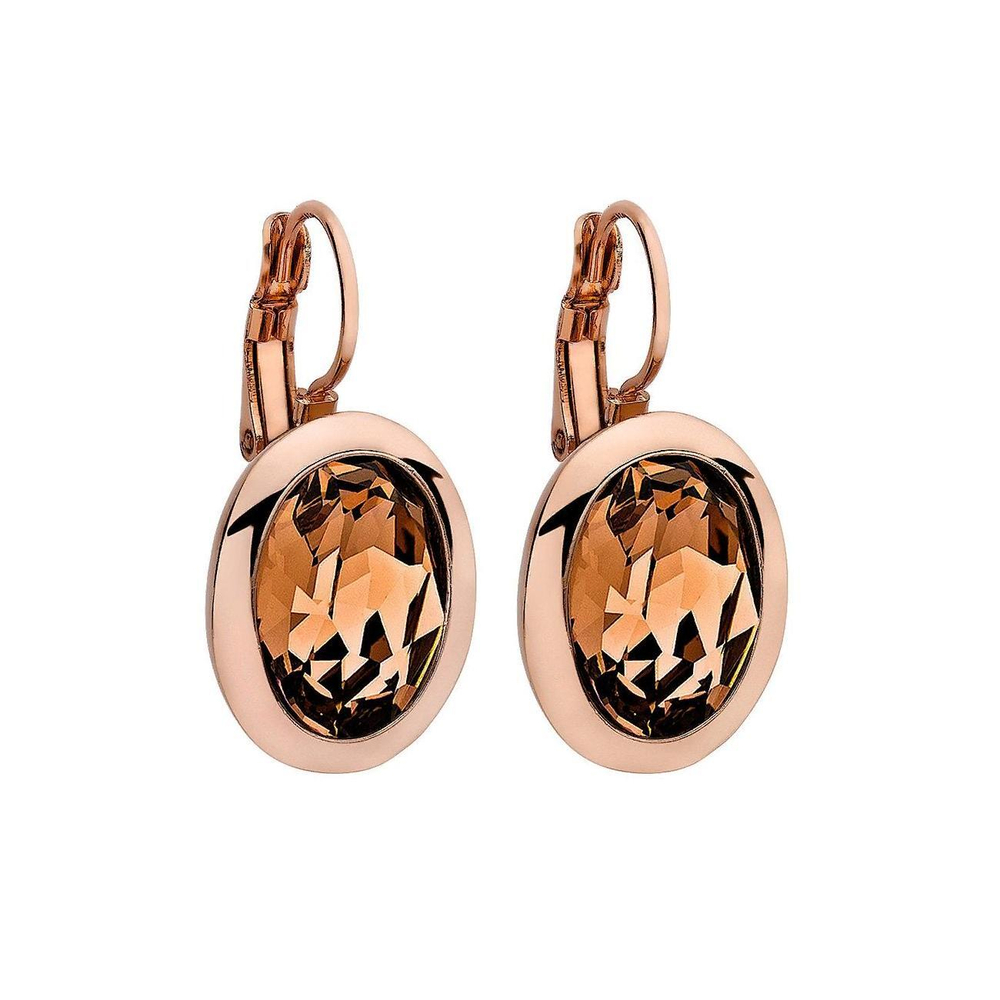 Серьги Qudo Tivola Light Smoked Topaz 303065 BR/RG