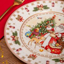 ТАРЕЛКА ЗАКУСОЧНАЯ LEFARD "ДЕД МОРОЗ" 20,5 СМ (КОР=18ШТ)