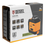 Лазерный уровень мультипризм. LXI 360-3 Green, 30 м, 520 Нм, акк. Li 2800 mAh, резьба 1/4" Denzel