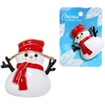 Брошь «Рождественское чудо - Снеговик», 4,2*3,5см