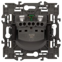 14-2102-04 ЭРА Розетка 2P+E Schuko со шторками, 16A-250В, IP20, Эра Elegance, шампань