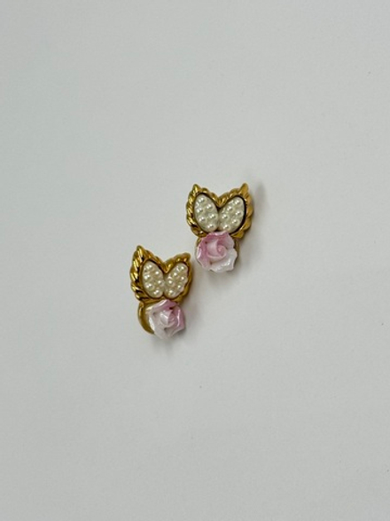 Серьги с розами и «микрожемчугом» Avon