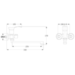 Смеситель для ванны, РМС, с картриджем, хром, SL86-006E