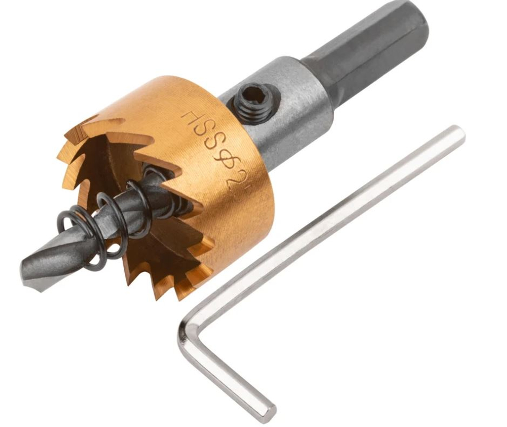 Коронка кольцевая по металлу 30 мм, HSS сталь, титановое покрытие FIT 36868