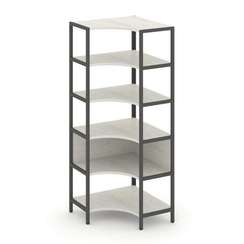 Shelf System Односекционный угловой стеллаж пятиярусный SN.STMU-511 Дуб Наварра/Металл Антрацит 810*