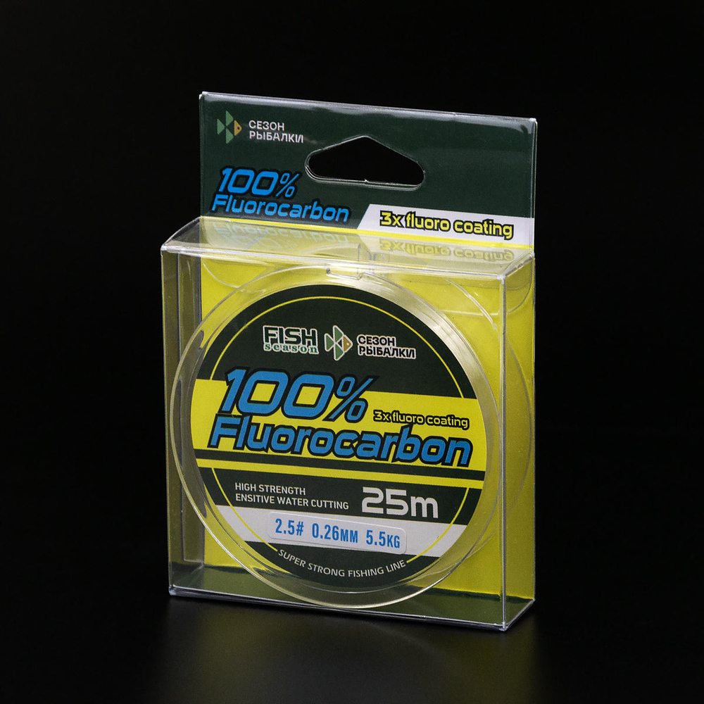 Леска Fish Season 100% Fluorocarbon 25м (прозрачная)