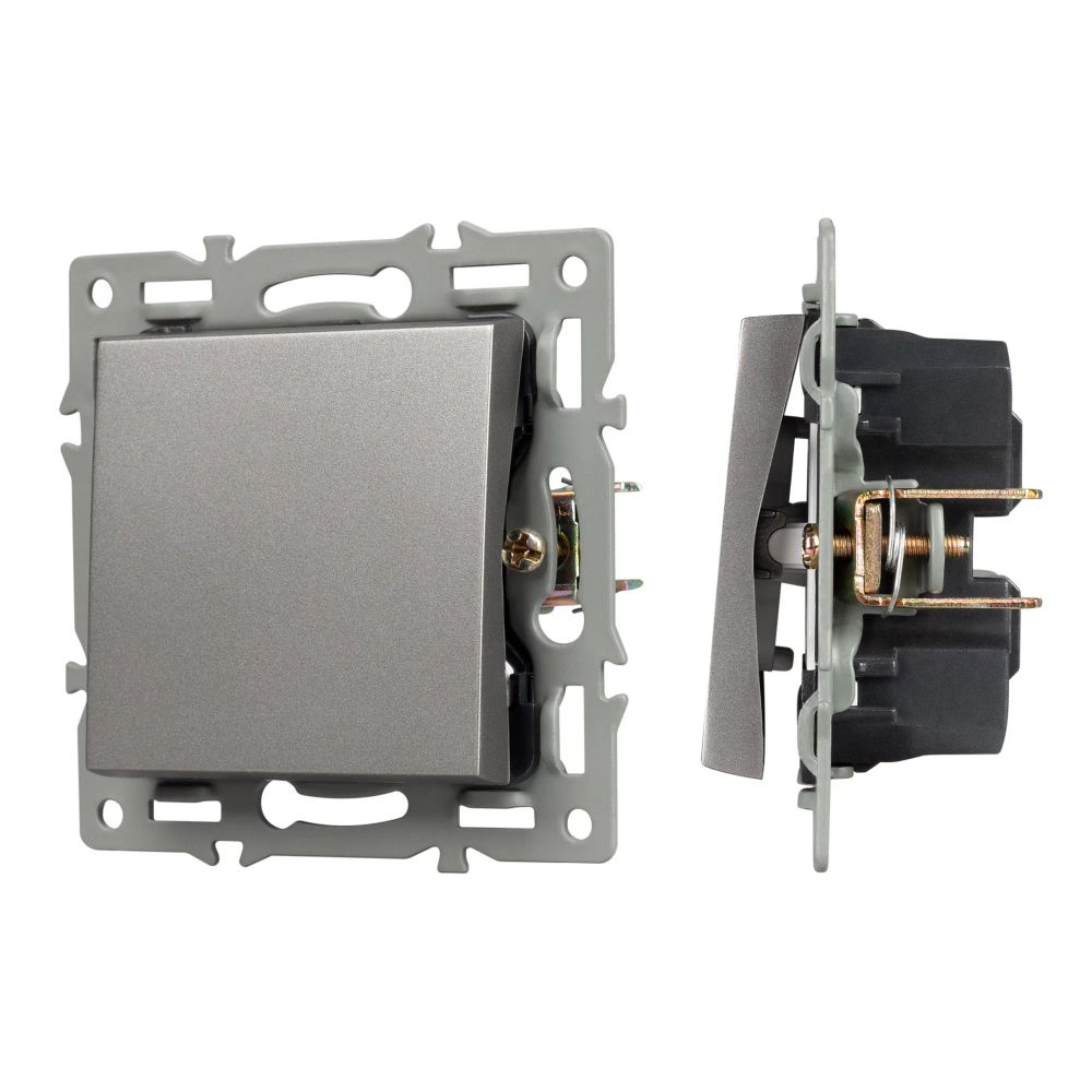 Механизм выключателя одноклавишный непроходной SWT-MK01-PL-GR (250V, 16A) (Arlight, -) 043712