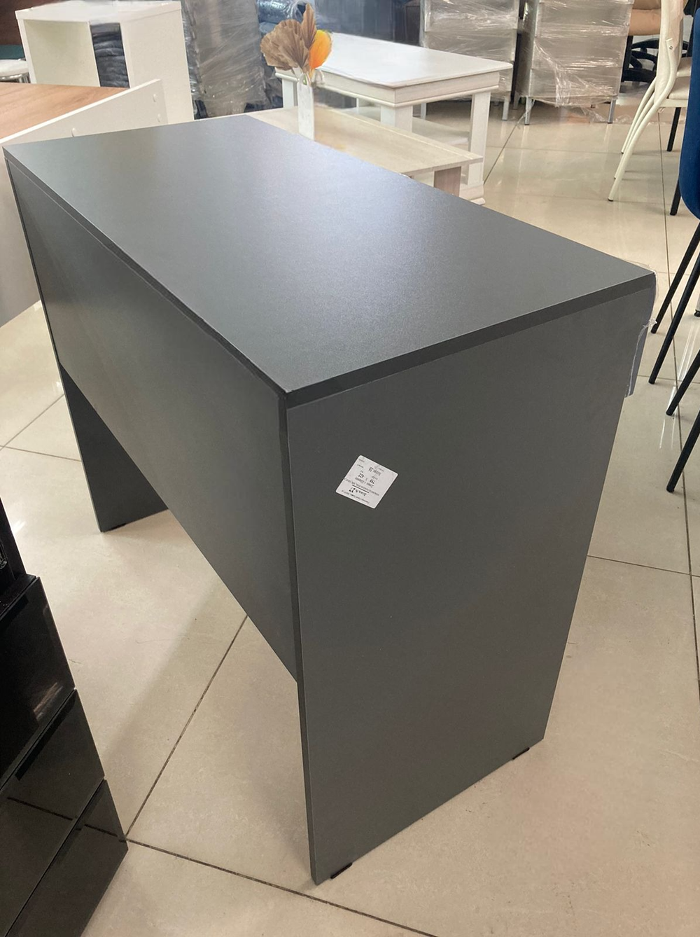 Стол макияжный Стокгольм серый графит/графит глянец