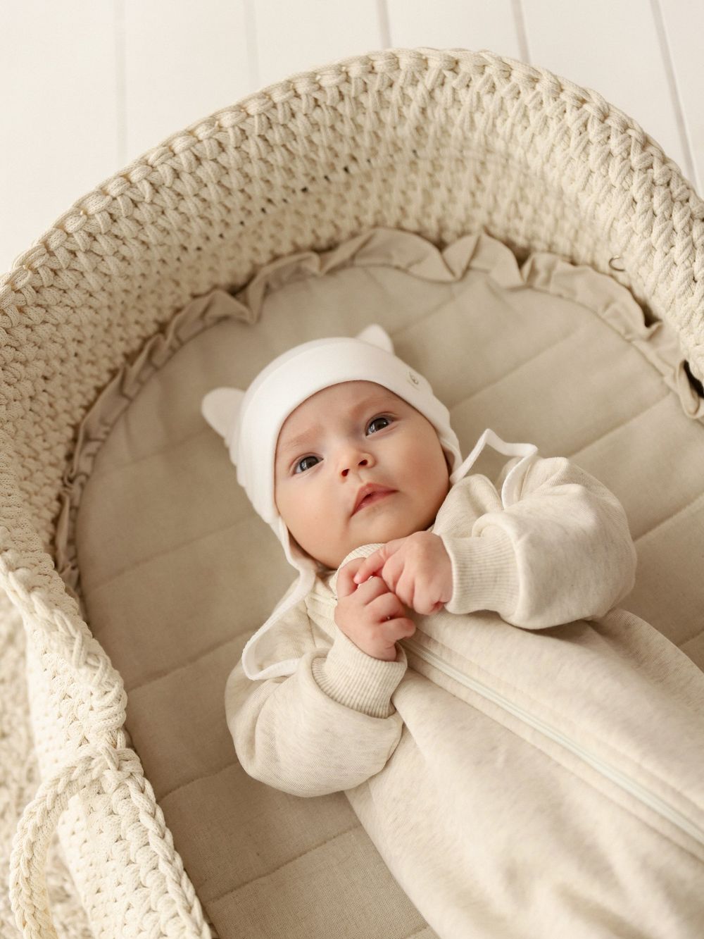 Комбинезон-косуха с закрытой ножкой "Ванильный пудинг" утепленный 0+