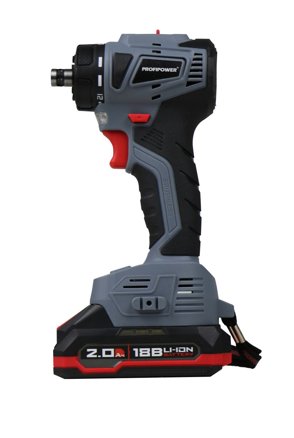 Аккумуляторный бесщеточный шуруповерт со сменными насадками PROFIPOWER MKBL-18BM (18В, 45Нм, Li-ion-2шт, 2.0Ач, 0,8-10мм, бита, З/У,в кейсе)