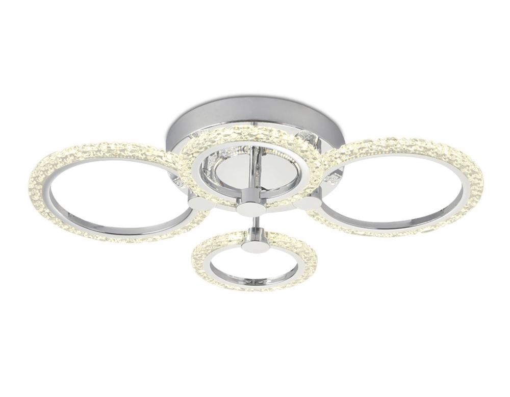 Потолочный светодиодный светильник с пультом FA412/4 CH хром 60W 620*440*120 (ПДУ РАДИО 2.4)