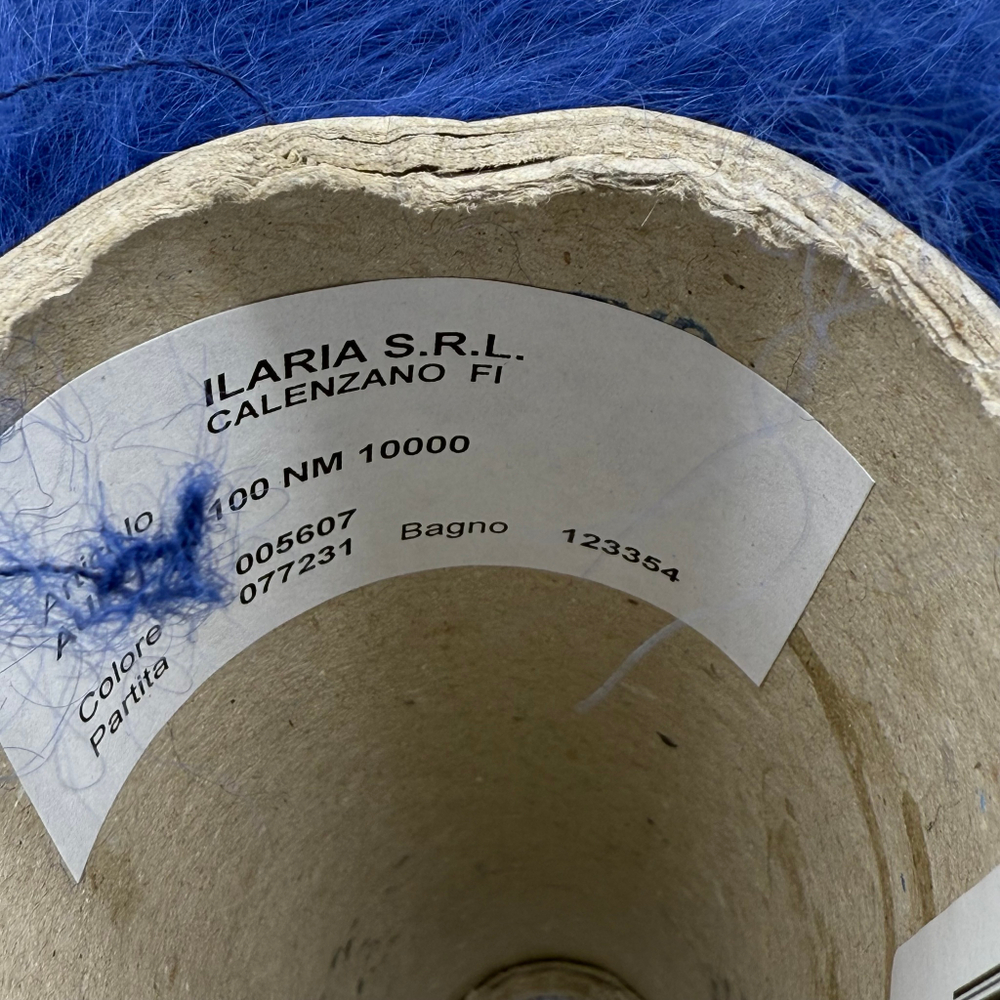 Пряжа Ilaria Aurora (67% супер кид мохер 28% па 5% меринос) 1000м/100 гр, синий