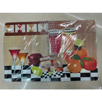 Салфетка на стол 43*28см в наборе 6+6шт «Коктейли»