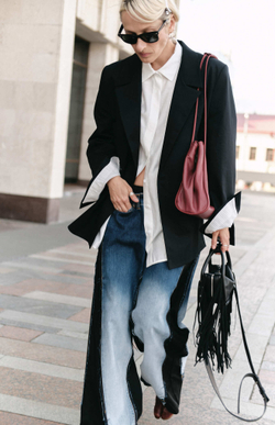 Upcycling Джинсы комбинированные