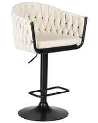 Стул барный DOBRIN LEON, кремовая ткань (LAR 275-33)