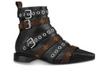 LOUIS VUITTON Jumble Ankle Boots "Black With Multiple Straps" Women"s