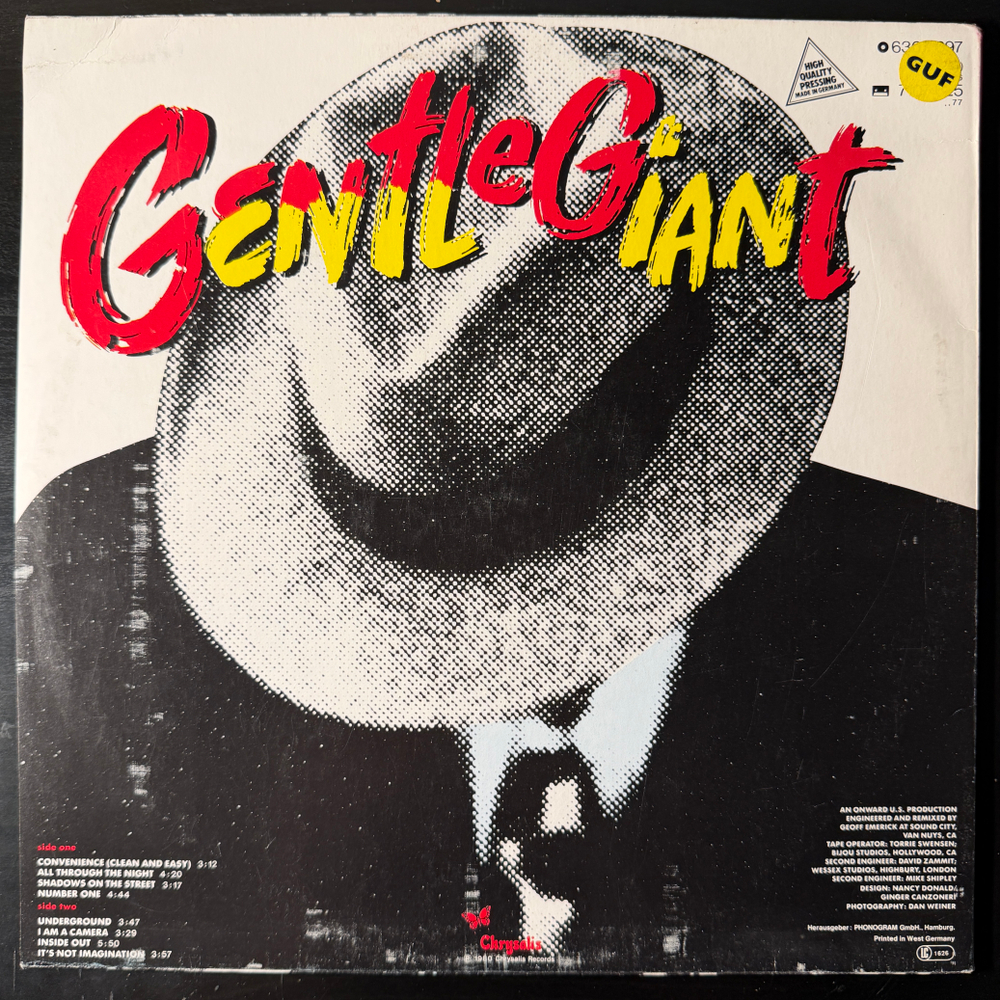 Gentle Giant ‎– Civilian (Германия 1980г.) Т