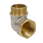 Угольник латунь никель Ду 20 (3/4") ВР/НР 9002 ГОСТ 32585-2013 Aquasfera 9002-02