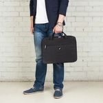 Сумка деловая BRAUBERG с отделением для ноутбука 13,3", "Chance", 3 кармана, черная, 35х25х4 см, 240455