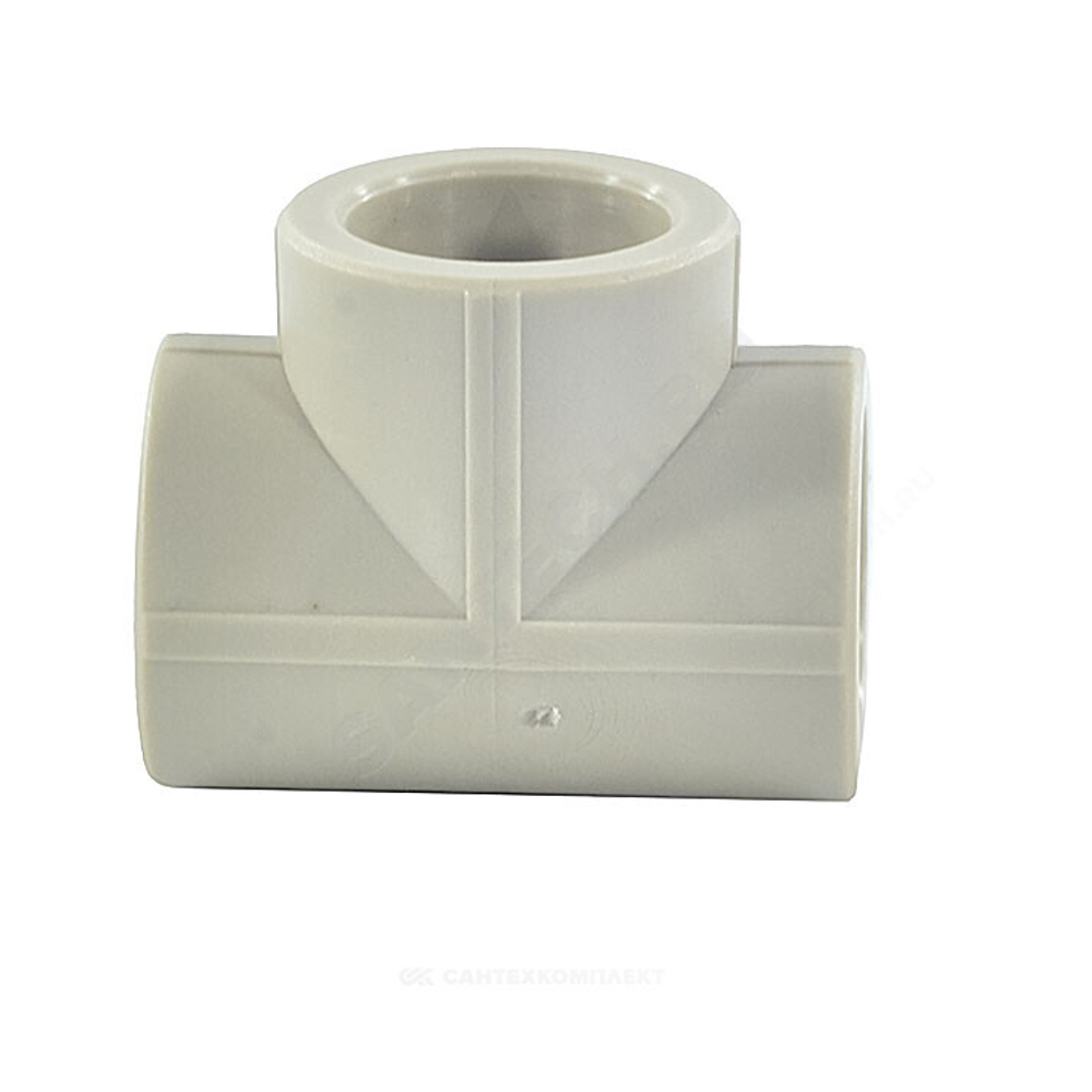 Тройник PP-R серый Дн 50 внутренняя пайка VALFEX 10111050Г
