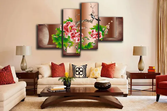 Модульная картина "Птица на ветке"