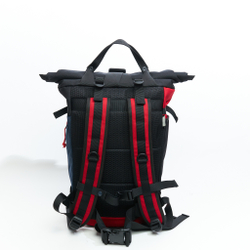 Рюкзак Rolltop Grubo 500 черный/темно-синий/красный