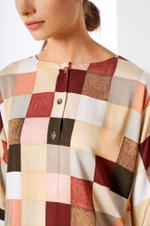 22400 Блузка женская (клетка мультиколор)