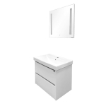 Comforty. Тумба-умывальник "Дублин-75" белый глянец с раковиной Comforty 8057