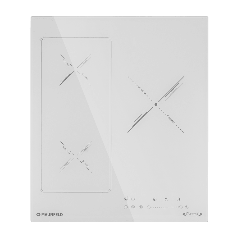 Индукционная варочная панель с объединением зон Bridge Induction MAUNFELD CVI453SBWHA Inverter