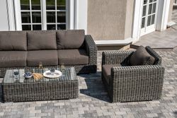 "Боно" лаунж-зона из искусственного ротанга, цвет графит