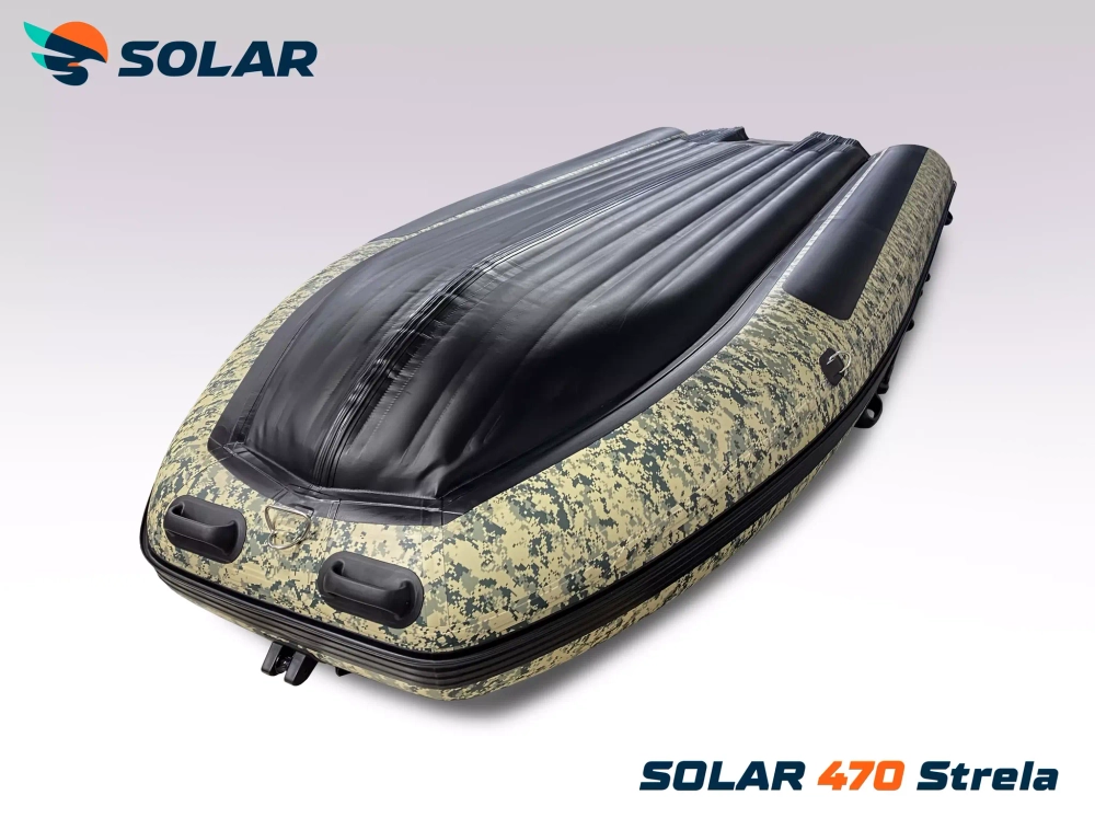 Лодка надувная моторная solar-470 strela jet tunnel