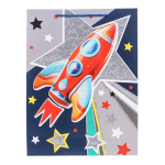 Пакет подарочный "Для мальчиков" 44*31*12см,с глитт,ручки-шнурок,4 диз.