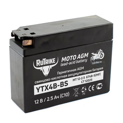 Аккумулятор Rutrike 12V/2,5Ah (YTX4B-BS)