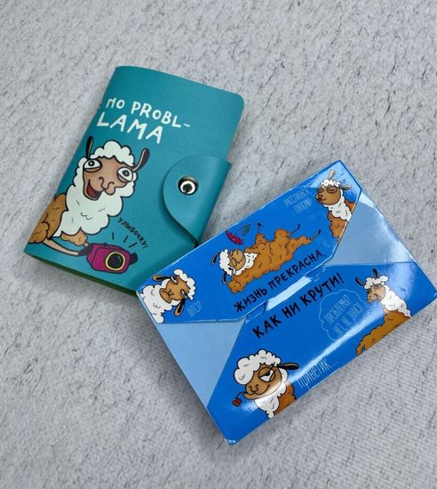 Подарочный бокс для девочки "Лама и Альпака", 5 предметов