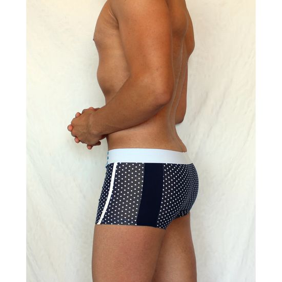 Мужские трусы боксеры темно-синие в горошек Boefje