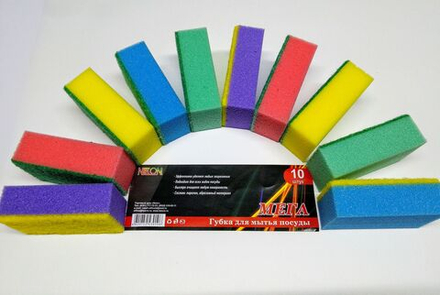 NEON Губка бытовая 10-шт "МЕГА