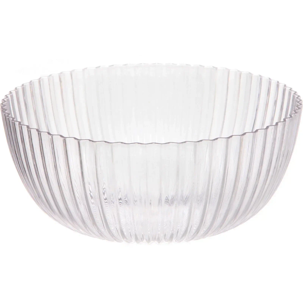 Салатник пластиковый «Мадлен» 20,5*8,6см ромашка, прозрачный