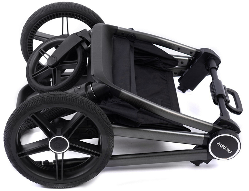 Детская коляска Peppy Monaco 2 в 1 Antrazit (графитовый), рама серая