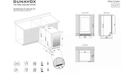 Винный холодильник Dunavox DAUF-38.100DB.TO