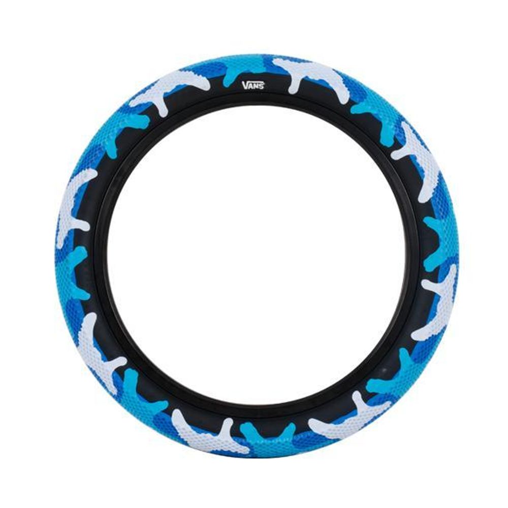 BMX Покрышка Cult 18&quot; X 2.20&quot; Cult x Vans Tire, Blue Camo, W/Black Sidewall,WB