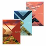 Тетрадь А4, 96 л., BRAUBERG, скоба, линия, обложка картон, "Природа", 404067, 3шт