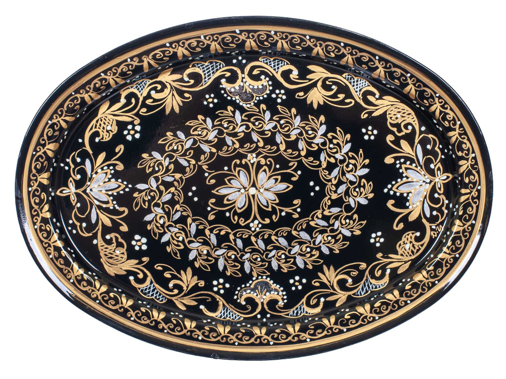 Zhostovo metal tray ornamental A2D09102023039
